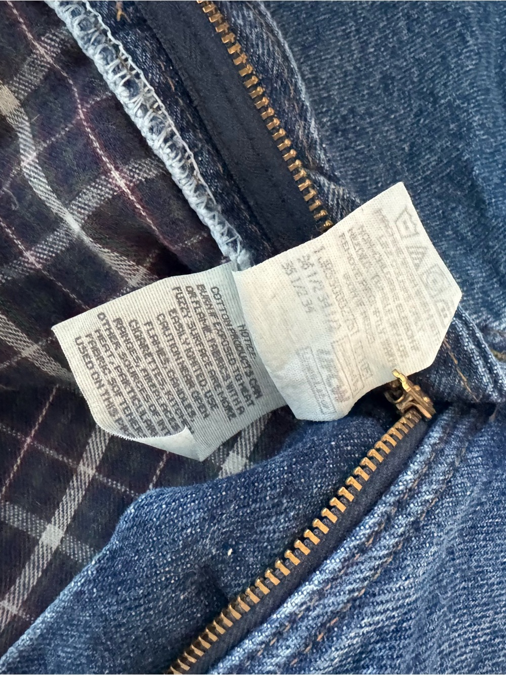 VINTAGE L.L Bean Double L Flannel Lined Jeans - Picture 10 of 14